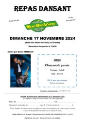 17 Novembre 2024 – REPAS DANSANT