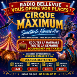Du lundi 27 avril au dimanche 03 mai 2026- Le cirque MAXIMUM