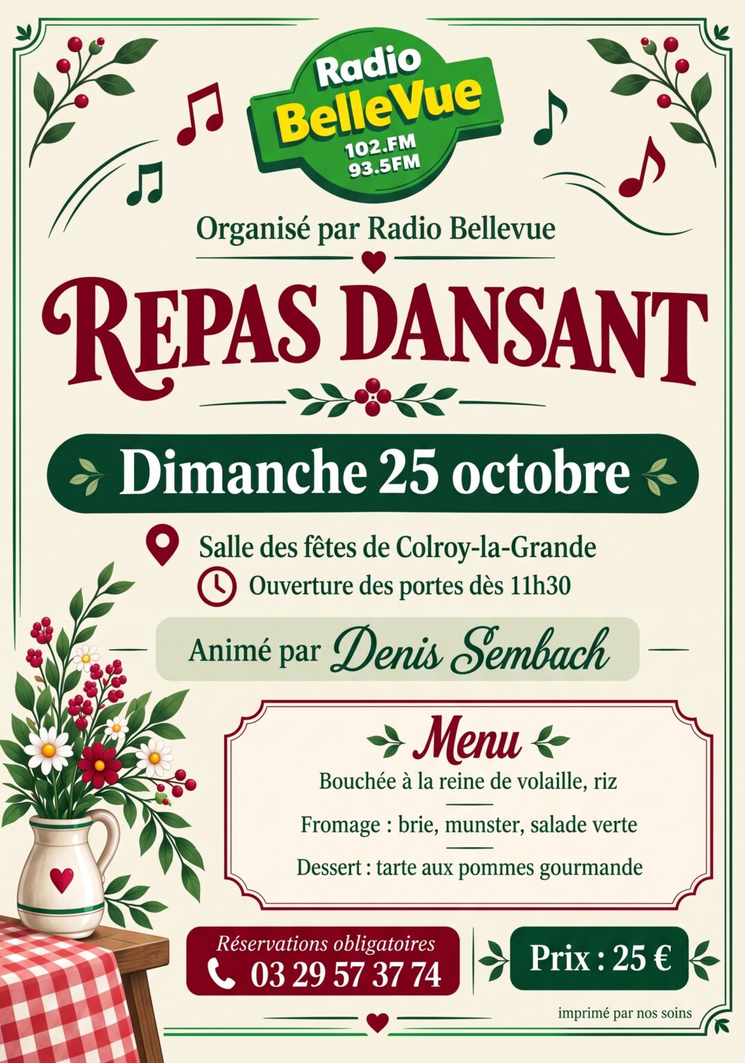 Repas Dansant avec Denis Sembach !